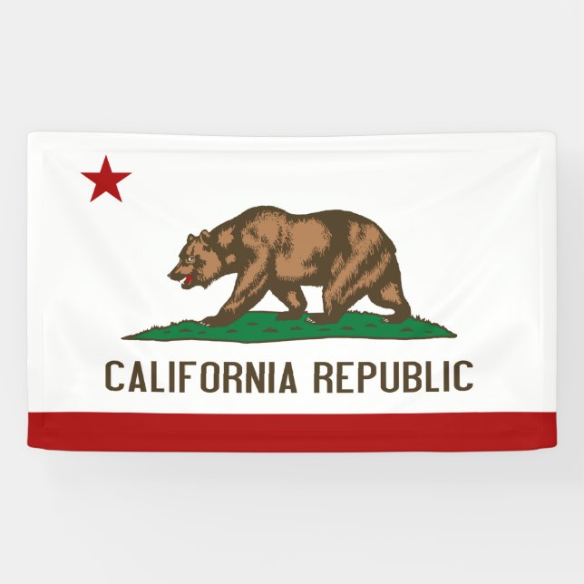 Banderoles Drapeau CALIFORNIE - (Horizontal)