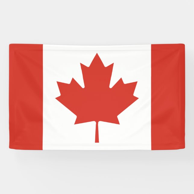 Banderoles Drapeau canadien (Feuille d'érable) (Canada) (Horizontal)