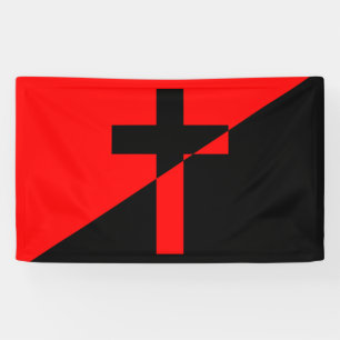 Banderoles Drapeau Christian Socialism & Anarchism (Libératio