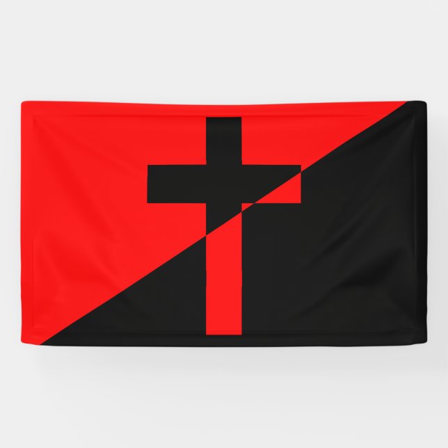 Banderoles Drapeau Christian Socialism & Anarchism (Libératio (Horizontal)