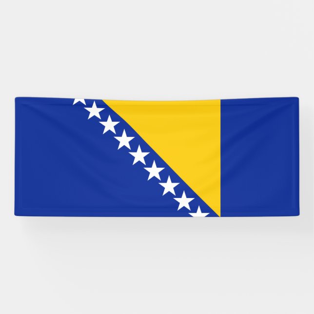 Banderoles Drapeau de Bosnie-Herzégovine patriotique (Horizontal)