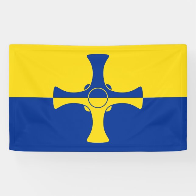 Banderoles Drapeau de Durham (Comté d'Angleterre, RU) (Horizontal)