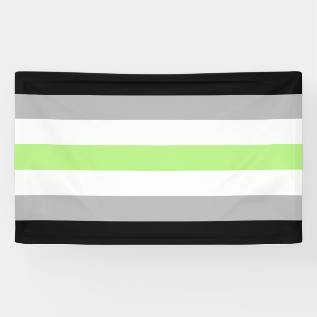 Banderoles Drapeau de fierté agender (Horizontal)