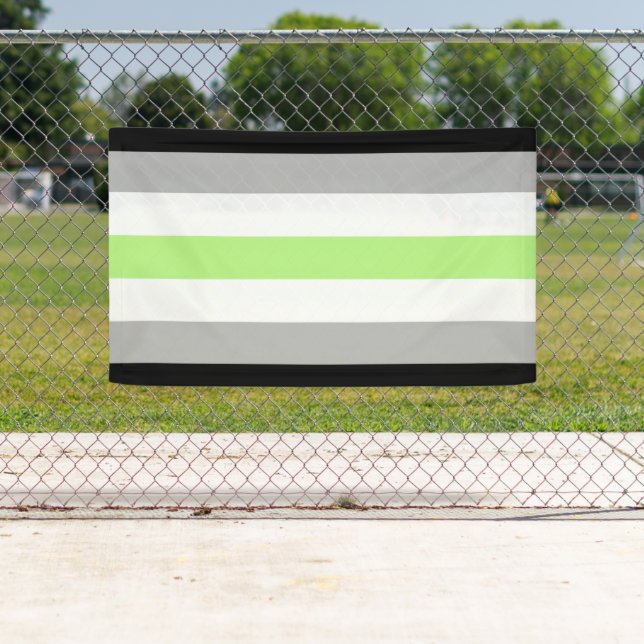Banderoles Drapeau de fierté agender (En situation)