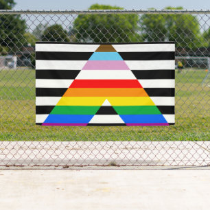 Banderoles Drapeau de fierté allié du progrès LGBTQ