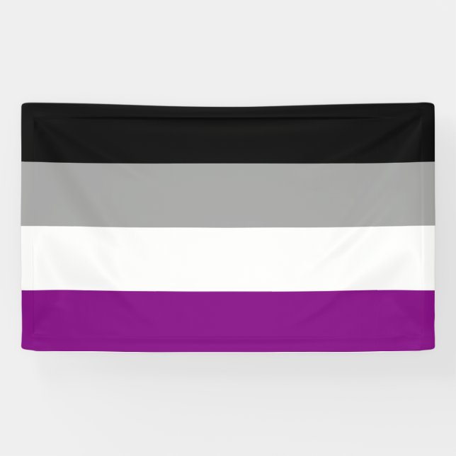 Banderoles Drapeau de fierté asexué (Horizontal)