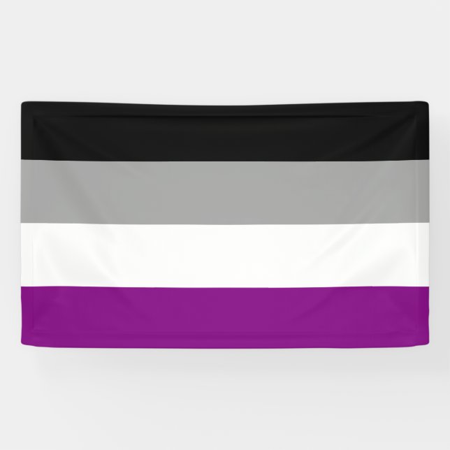Banderoles Drapeau de fierté asexué LGBTQ (Horizontal)