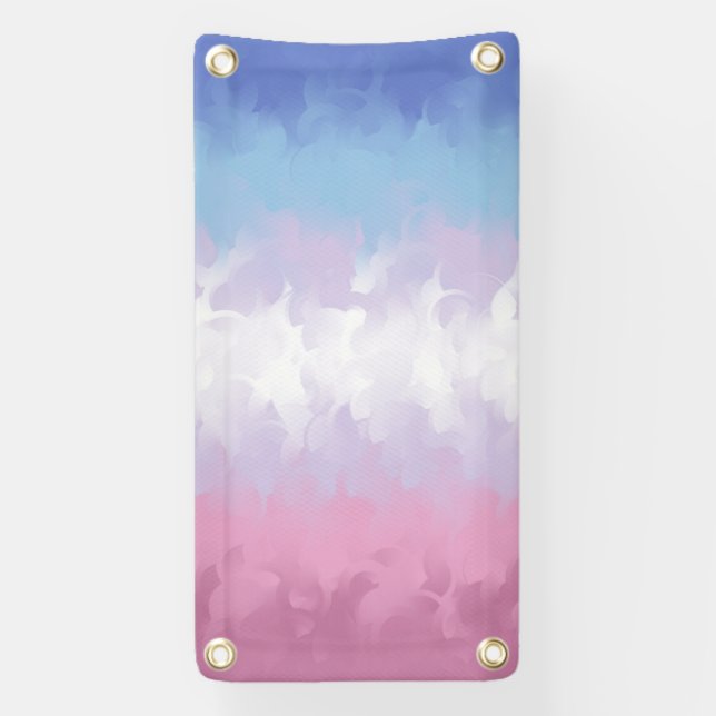 Banderoles Drapeau de fierté bigenre abstrait pastel boho moe (Verticale)
