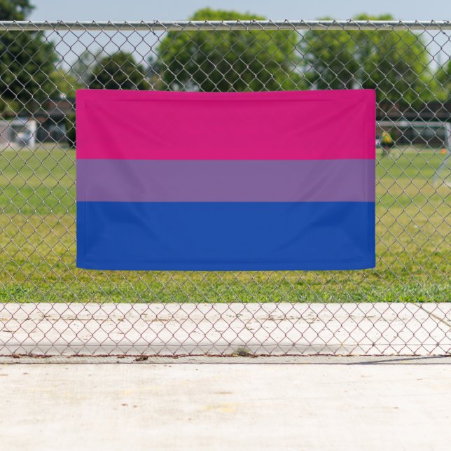 Banderoles Drapeau de fierté bisexuel (En situation)