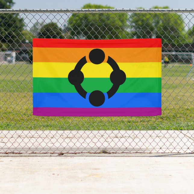 Banderoles Drapeau de fierté de niche arc-en-ciel (En situation)