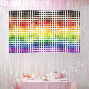 Banderoles Drapeau de fierté gay arc-en-ciel coloré à carreau