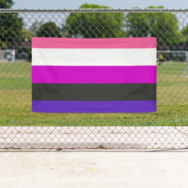 Banderoles Drapeau de fierté genderfluid (En situation)