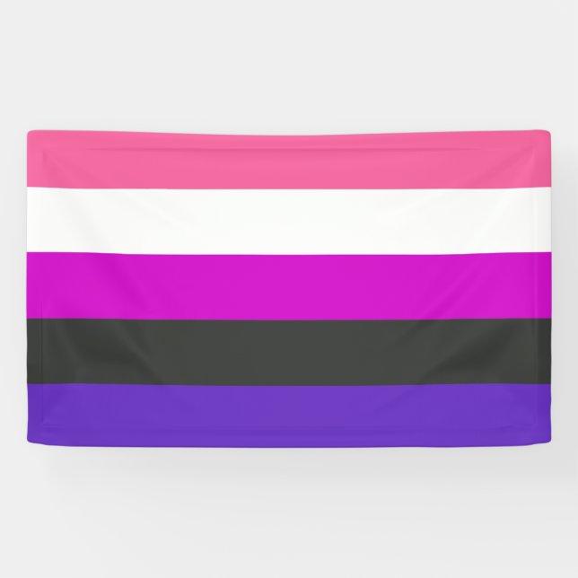 Banderoles Drapeau de fierté genderfluid (Horizontal)