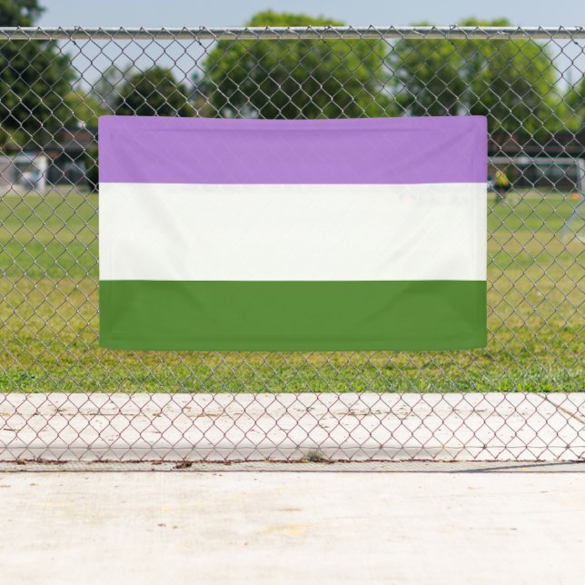 Banderoles Drapeau de fierté genderqueer (En situation)