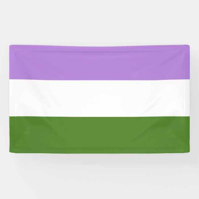 Banderoles Drapeau de fierté genderqueer (Horizontal)