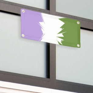 Banderoles Drapeau de fierté Genderqueer abstrait ZigZag épic
