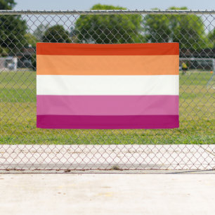 Banderoles Drapeau de fierté lesbienne (5 bandes)