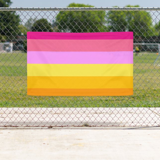 Banderoles Drapeau de fierté lesbienne (Aube) (En situation)