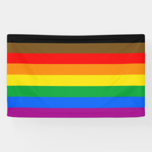 Banderoles Drapeau de fierté LGBTQ (8 bandes)