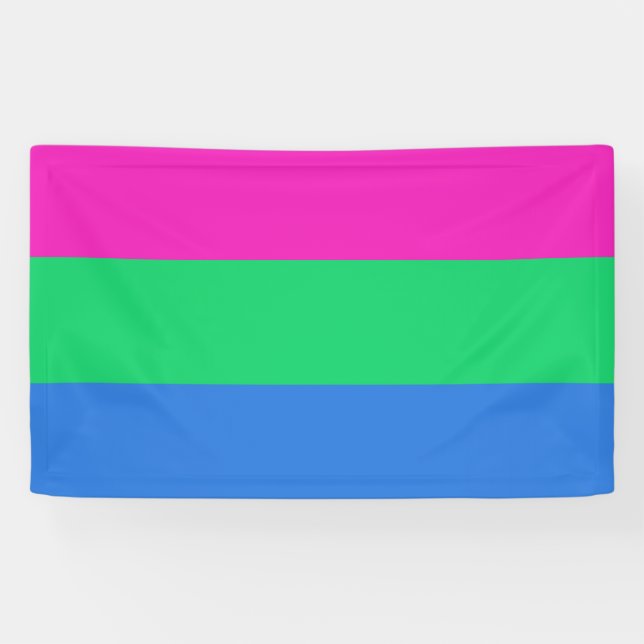 Banderoles Drapeau de fierté polysexuelle (Horizontal)
