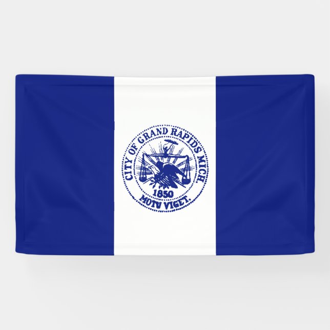 Banderoles Drapeau de Grand Rapids (Michigan City) (Horizontal)