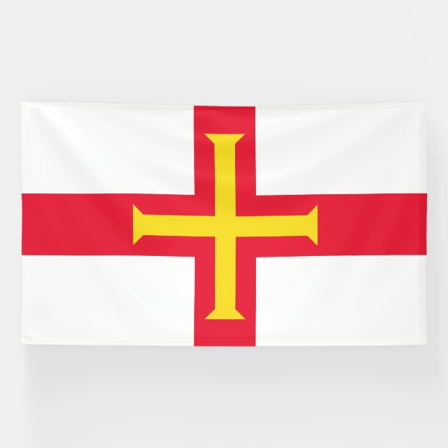 Banderoles Drapeau de Guernsey (Horizontal)