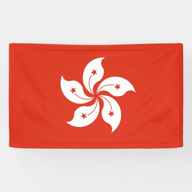 Banderoles Drapeau de Hong Kong (Horizontal)