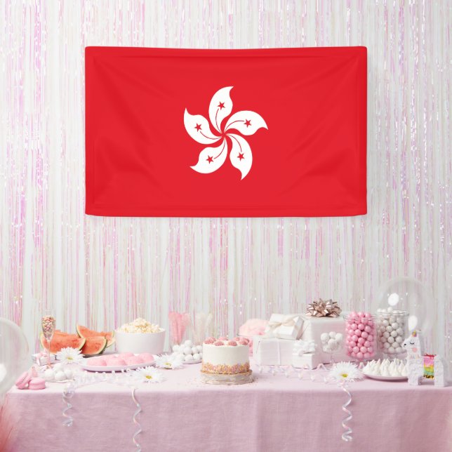 Banderoles Drapeau de Hong Kong (Fête)