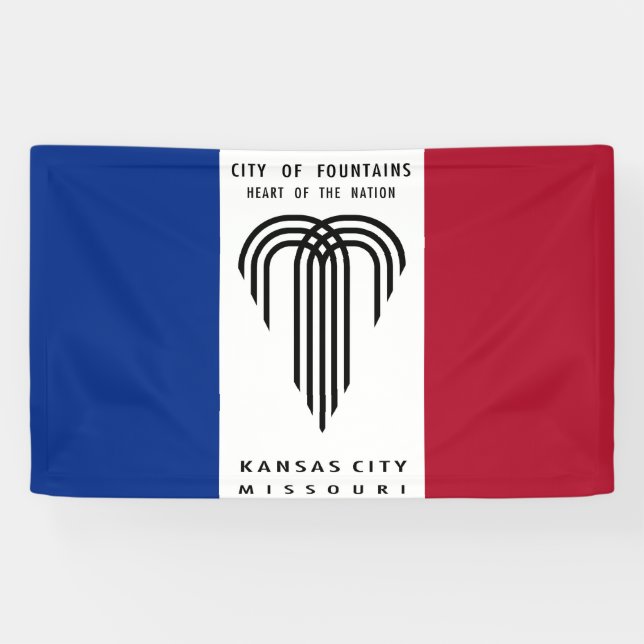 Banderoles Drapeau de Kansas City Missouri États-Unis Amériqu (Horizontal)
