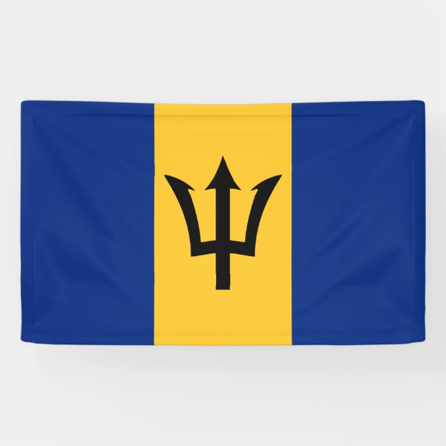 Banderoles Drapeau de la Barbade (Bajan) (Horizontal)