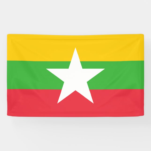 Banderoles Drapeau de la Birmanie (Myanmar) (Horizontal)
