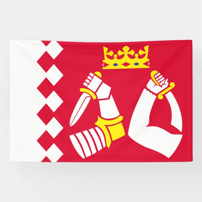 Banderoles Drapeau de la Carélie du Nord (Horizontal)