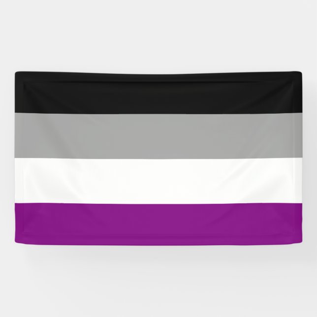 Banderoles Drapeau de la fierté asexuelle (Horizontal)