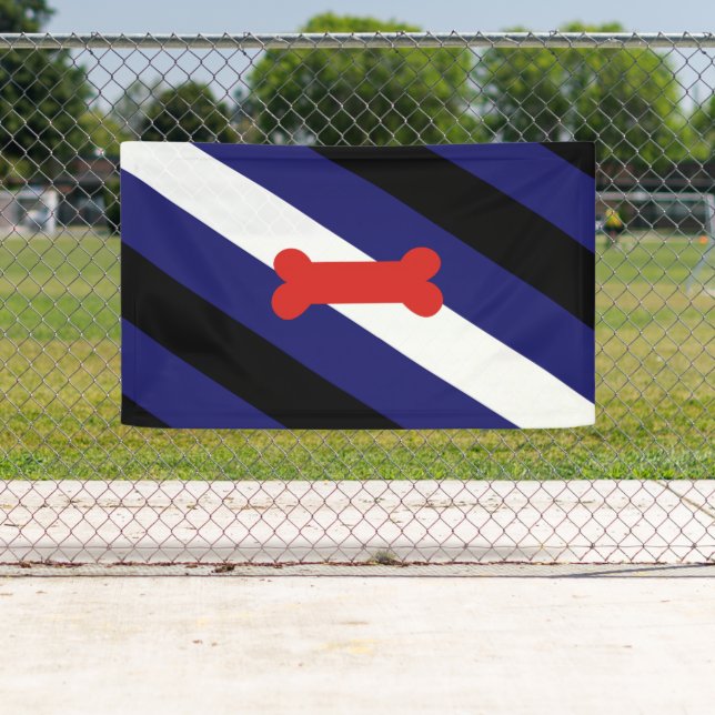 Banderoles Drapeau de la fierté de jeu de chiot (En situation)