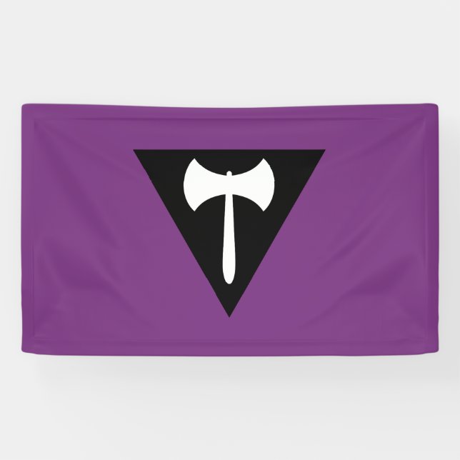 Banderoles Drapeau de la fierté lesbienne Ax pourpre (Horizontal)