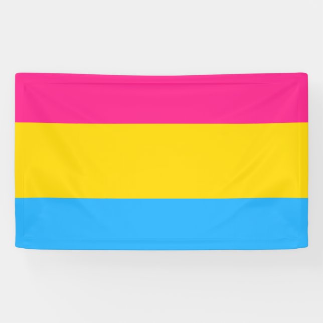 Banderoles Drapeau de la fierté Pansexual (Horizontal)