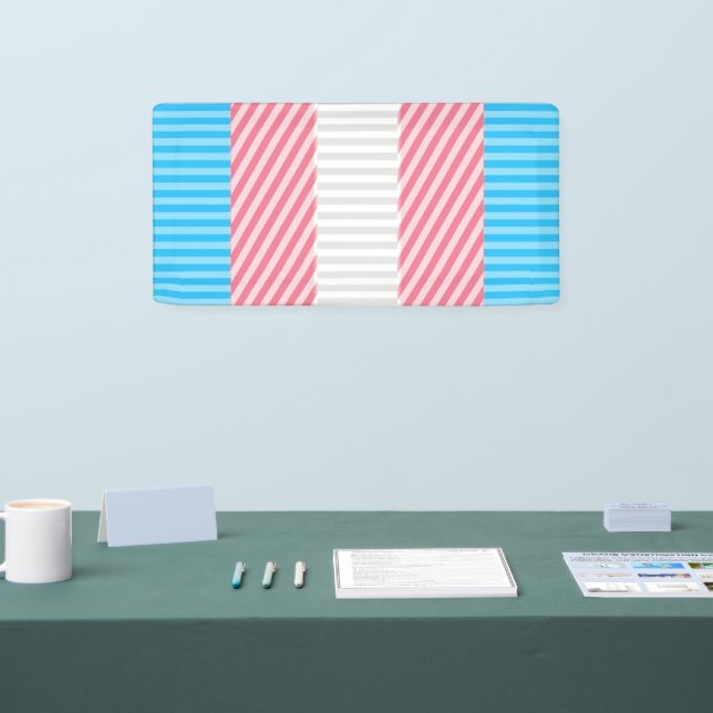 Banderoles Drapeau de la fierté transgenre Abstraite de la ba (Salon professionnel)