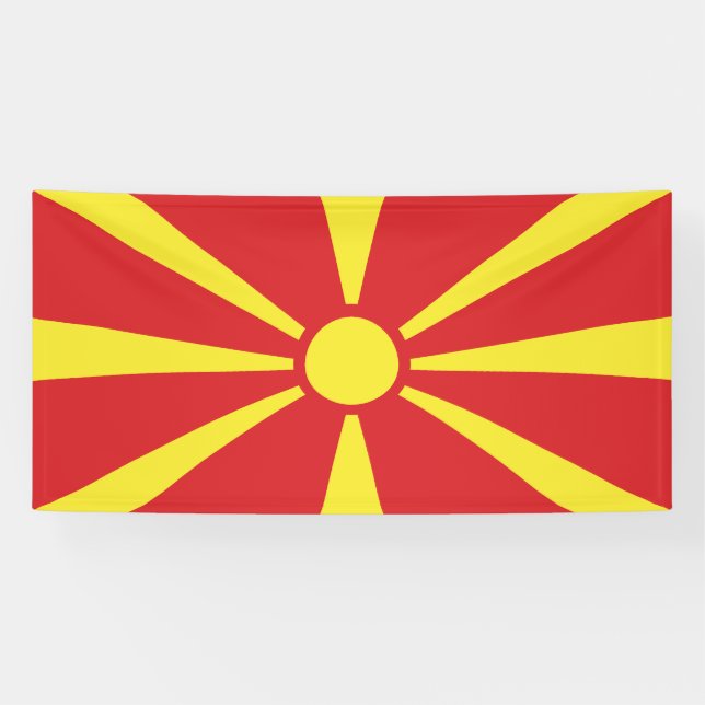 Banderoles Drapeau de la Macédoine du Nord (Horizontal)