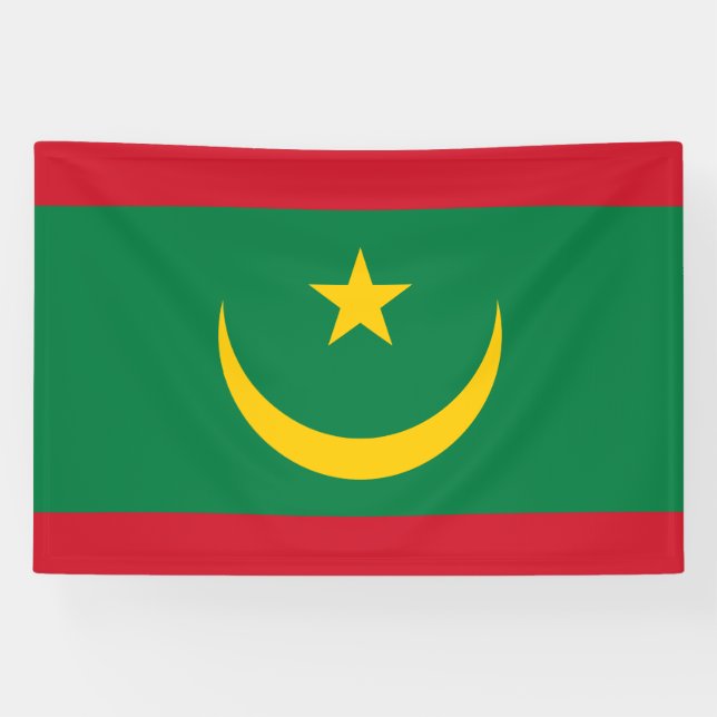 Banderoles Drapeau de la Mauritanie (Horizontal)