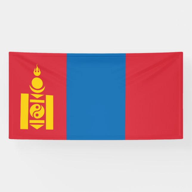 Banderoles Drapeau de la Mongolie (Horizontal)