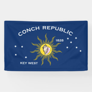 Banderoles Drapeau de la République des Conques Key West Flor