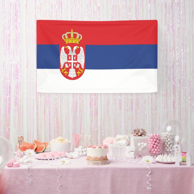 Banderoles drapeau de la Serbie (Fête)