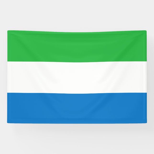 Banderoles Drapeau de la Sierra Leone (Horizontal)