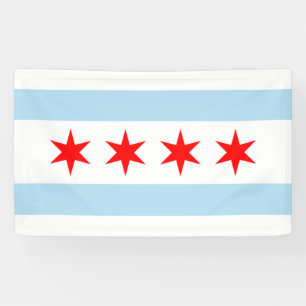 Banderoles Drapeau de la ville de Chicago (Illinois)