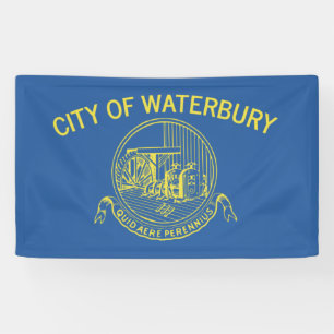 Banderoles Drapeau de la ville de Waterbury (Connecticut)