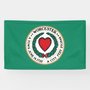 Banderoles Drapeau de la ville de Worcester (Massachusetts)