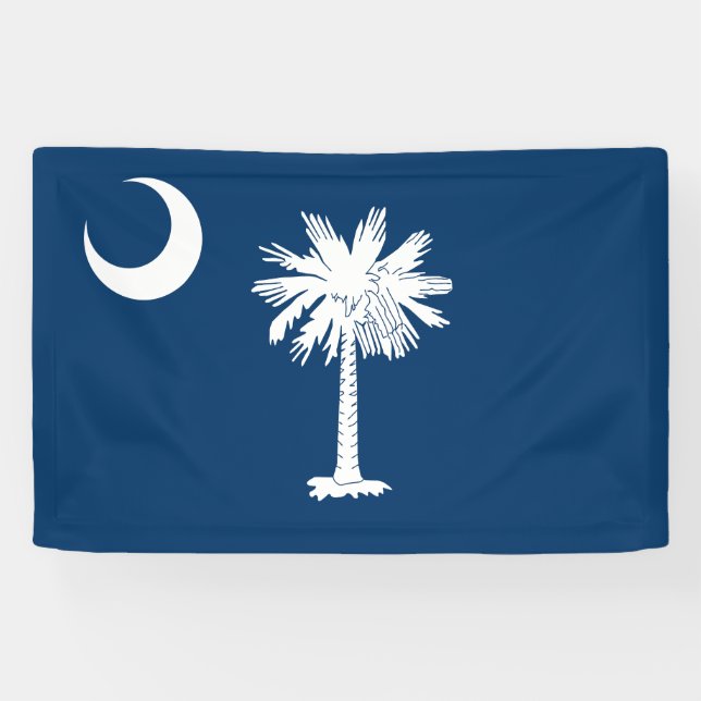 Banderoles Drapeau de l'État de Caroline du Sud (Horizontal)
