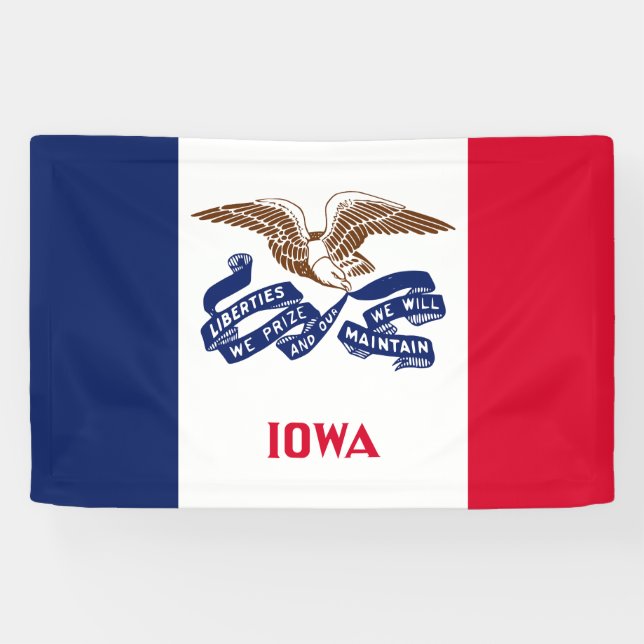 Banderoles Drapeau de l'État de l'Iowa (Horizontal)