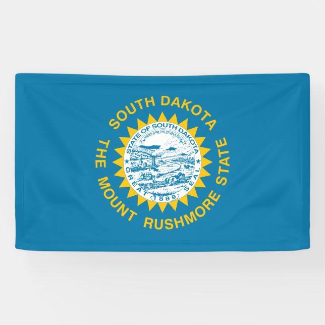 Banderoles Drapeau de l'État du Dakota du Sud (Horizontal)