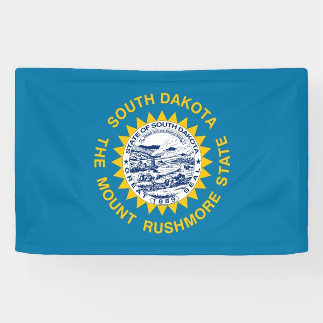 Banderoles Drapeau de l'État du Dakota du Sud (Horizontal)